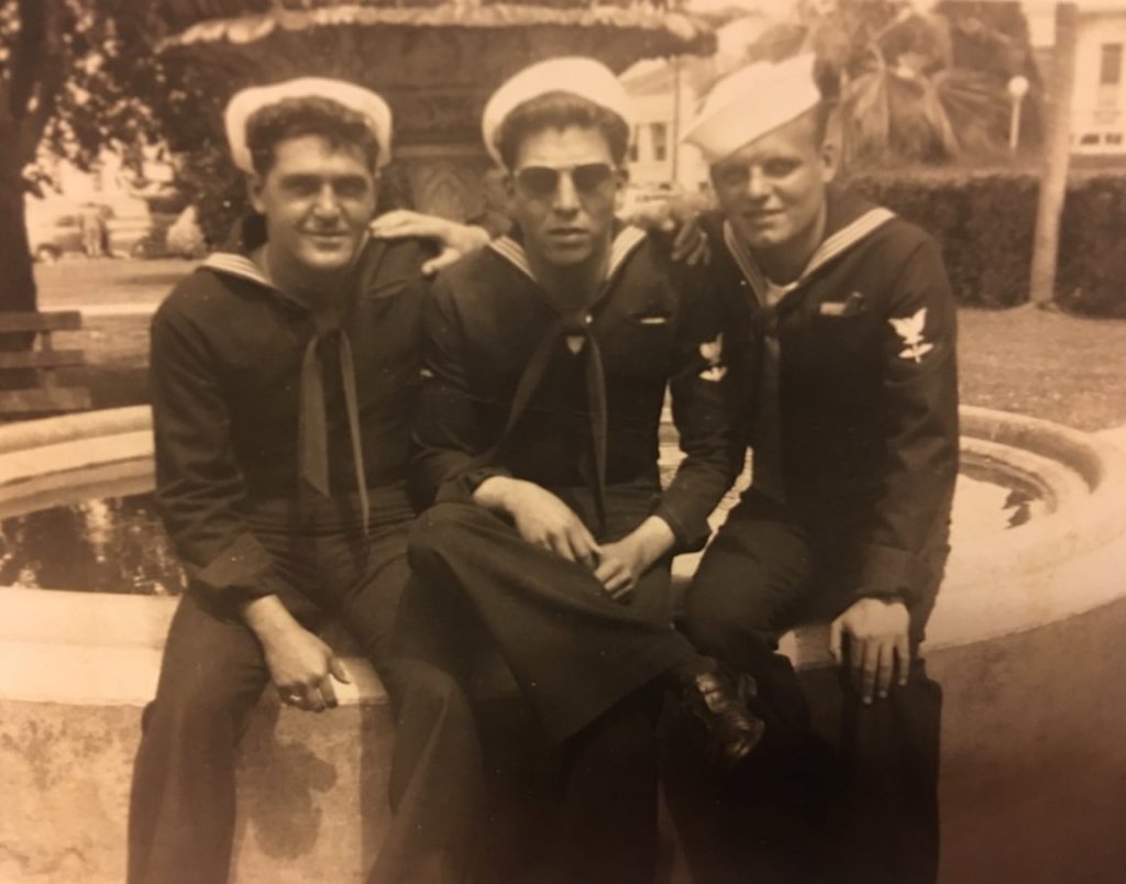 L to R: Joseph "Babe" Perone, unknown, Robert Bordt